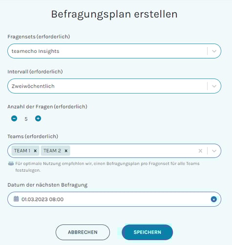 Screenshot Befragungsplan bearbeiten